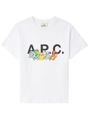 A.P.C. Pokémon-print cotton T-shirt - White