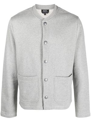 A.P.C. press-stud cotton bomber jacket - Grey