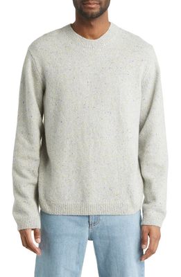 A.P.C. Pull Chandler Neppy Wool Blend Crewneck Sweater in Light Grey