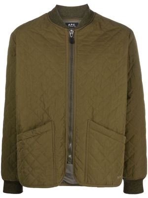 A.P.C. quilted cotton-blend jacket - Green