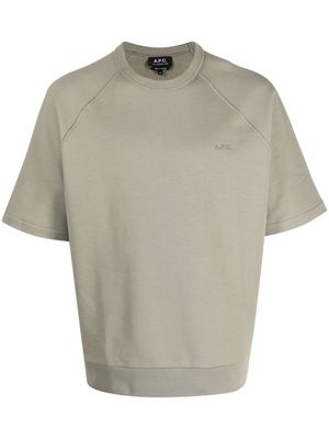A.P.C. raglan-sleeves cotton T-shirt - Green