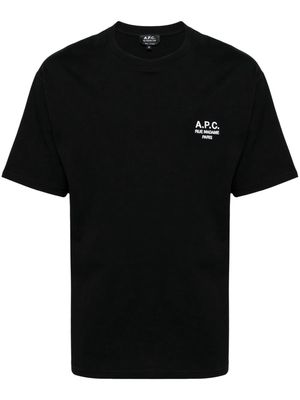 A.P.C. Raymond logo-embroidered cotton T-shirt - Black