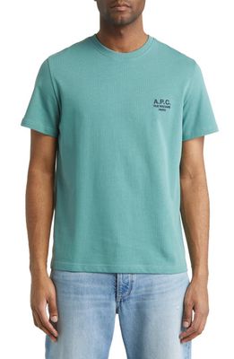 A.P.C. Raymond Organic Cotton T-Shirt in Gray Green