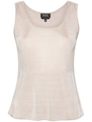 A.P.C. ribbed-knit top - Neutrals