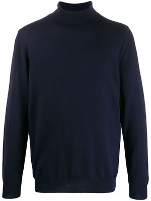 A.P.C. ribbed roll neck jumper - Blue