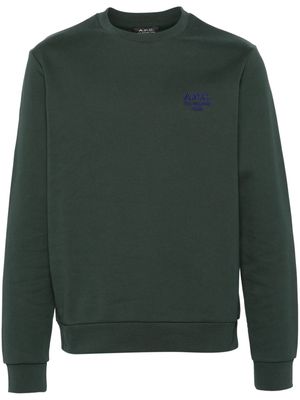 A.P.C. Rider logo-embroidered sweatshirt - Green