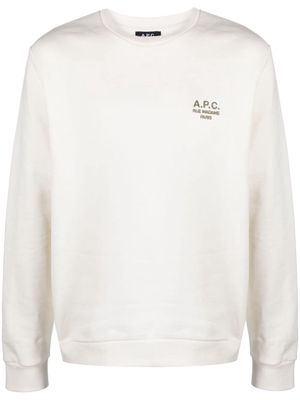 A.P.C. Rider logo-embroidered sweatshirt - White