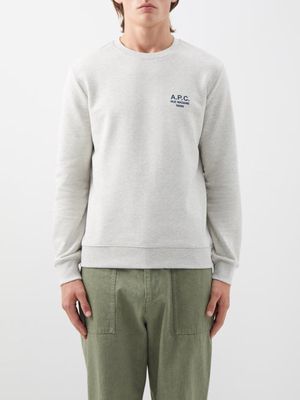 A.P.C. - Rider Organic-cotton Jersey Sweatshirt - Mens - Grey