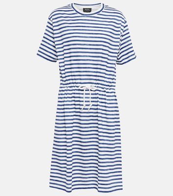 A.P.C. Rio striped cotton minidress