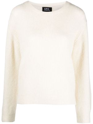 A.P.C. round-neck knit jumper - White