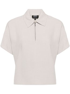 A.P.C. Roxy short-sleeved blouse - Grey