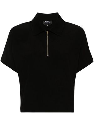 A.P.C. Roxy textured polo shirt - Black