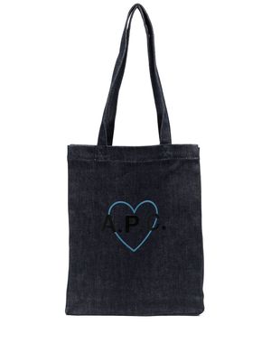 A.P.C. Saint Valentine tote bag - Blue