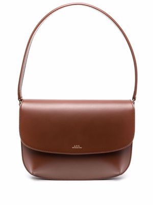 A.P.C. Sarah leather shoulder bag - Brown