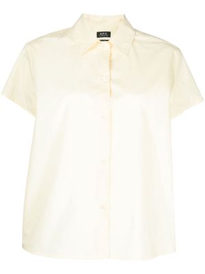 A.P.C. short-sleeve cotton shirt - Yellow