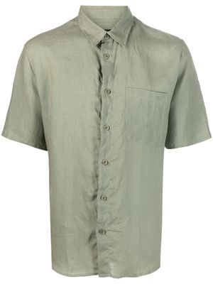 A.P.C. short-sleeve linen shirt - Green
