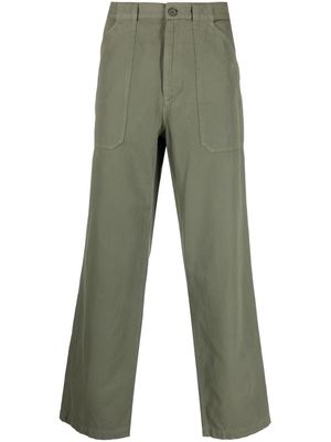 A.P.C. Sidney straight-leg cotton trousers - Green