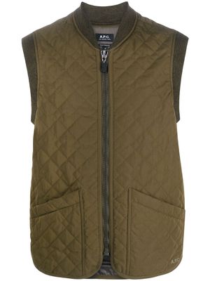 A.P.C. Silas quilted jacket - Green