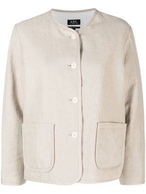 A.P.C. single-breasted lightweight jacket - Neutrals