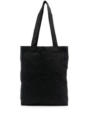 A.P.C. slogan-print tote bag - Black