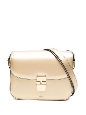 A.P.C. small Grace leather shoulder bag - Gold