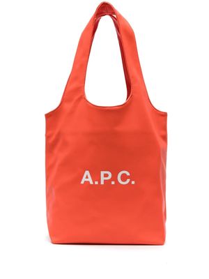 A.P.C. small Ninon tote bag - Orange