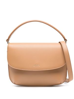 A.P.C. small Sarah leather tote bag - Brown