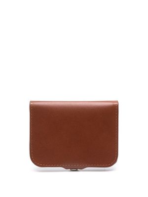 A.P.C. snap-fastening leather wallet - Brown