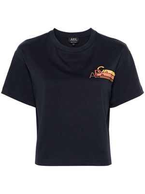 A.P.C. Sonia logo-print cotton T-shirt - Blue