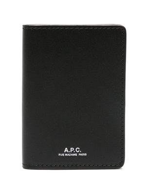 A.P.C. Stefan leather cardholder - Black