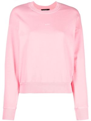 A.P.C. Steve logo-print sweatshirt - Pink