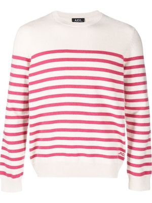A.P.C. stripe knitted jumper - Neutrals