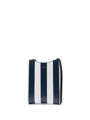 A.P.C. striped crossbody bag - Blue