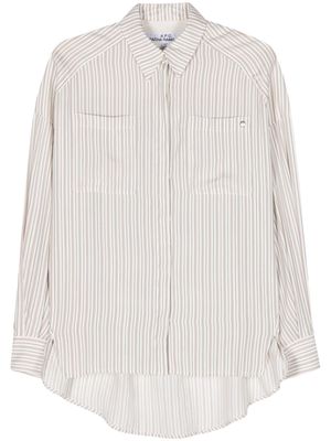 A.P.C. striped drop-shoulder shirt - White