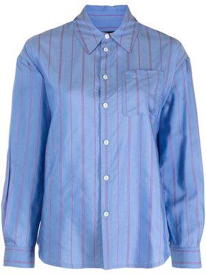 A.P.C. striped long-sleeve shirt - Blue