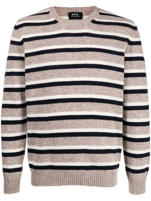 A.P.C. striped-print jumper - Neutrals