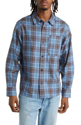 A.P.C. Surchemise Graham Plaid Button-Up Shirt in Bleu