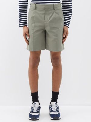 A.P.C. - Tailored Cotton Shorts - Mens - Khaki