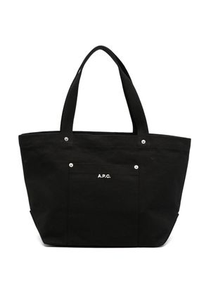 A.P.C. Thais logo-embroidery tote bag - Black