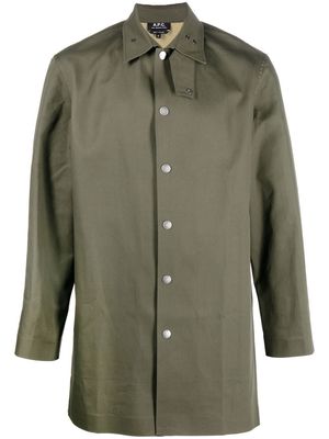 A.P.C. Thibault cotton raincoat - Green