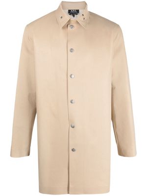 A.P.C. Thibault cotton raincoat - Neutrals