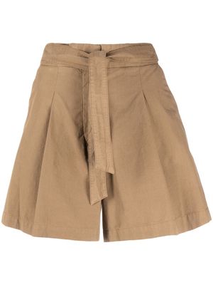 A.P.C. tie-waist shorts - Brown