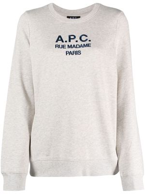 A.P.C. Tina cotton sweatshirt - Neutrals