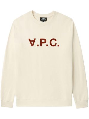 A.P.C. V.P.C. logo-print cotton sweatshirt - White