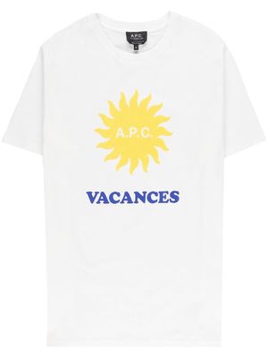 A.P.C. Vacances H printed T-shirt - White