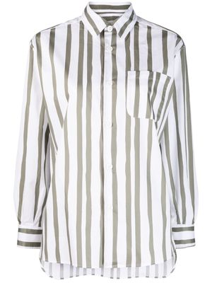 A.P.C. vertical-stripe long-sleeve shirt - White