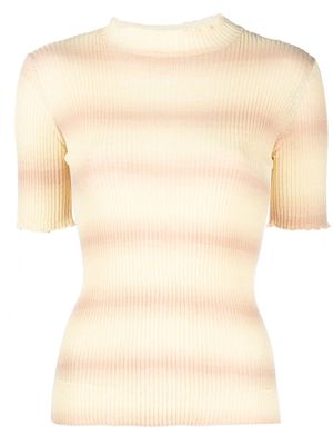 A.P.C. Victoire striped knitted top - Yellow