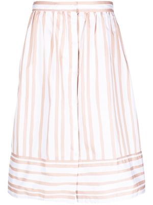 A.P.C. Violeta striped midi skirt - White
