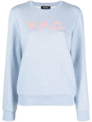 A.P.C. Viva logo cotton sweatshirt - Blue