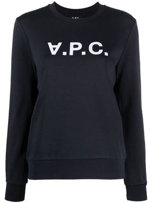 A.P.C. Viva logo-flocked sweatshirt - Blue